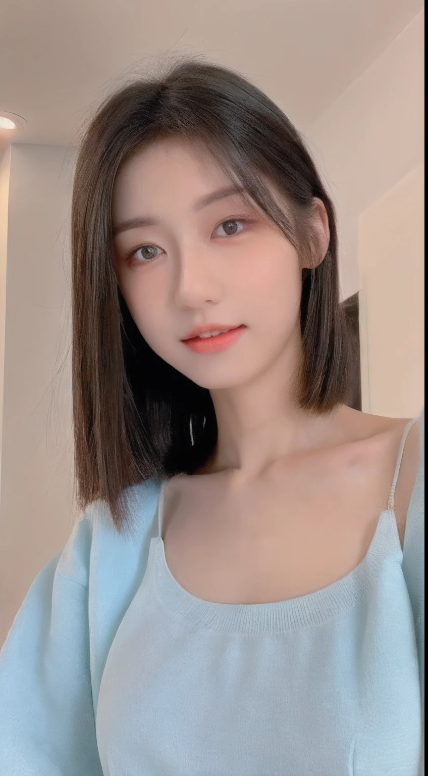 ((Best Quality, 8K, Masterpiece: 1.3)), 1girl, Slim Abs Beauty: 1.3, (Hairstyle Casual, Big Breasts: 1.2), Dress: 1.1, Super Fine Face, Delicate Eyes, Double Eyelids, Smile, Home