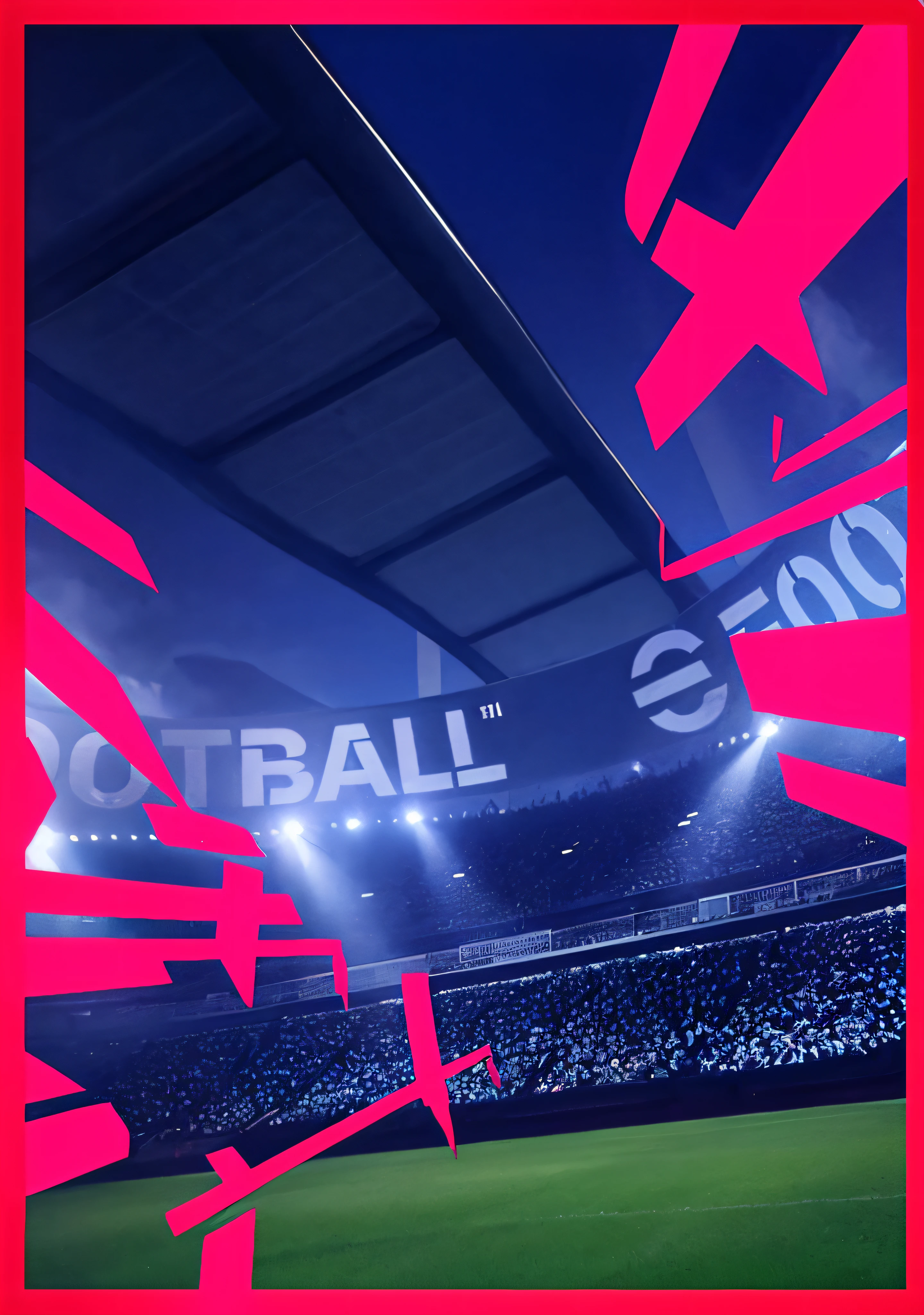 a soccer stadium card