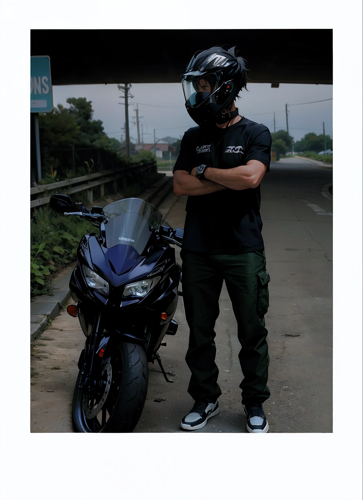Stylish clothes, same font, anime, anime motorbike,