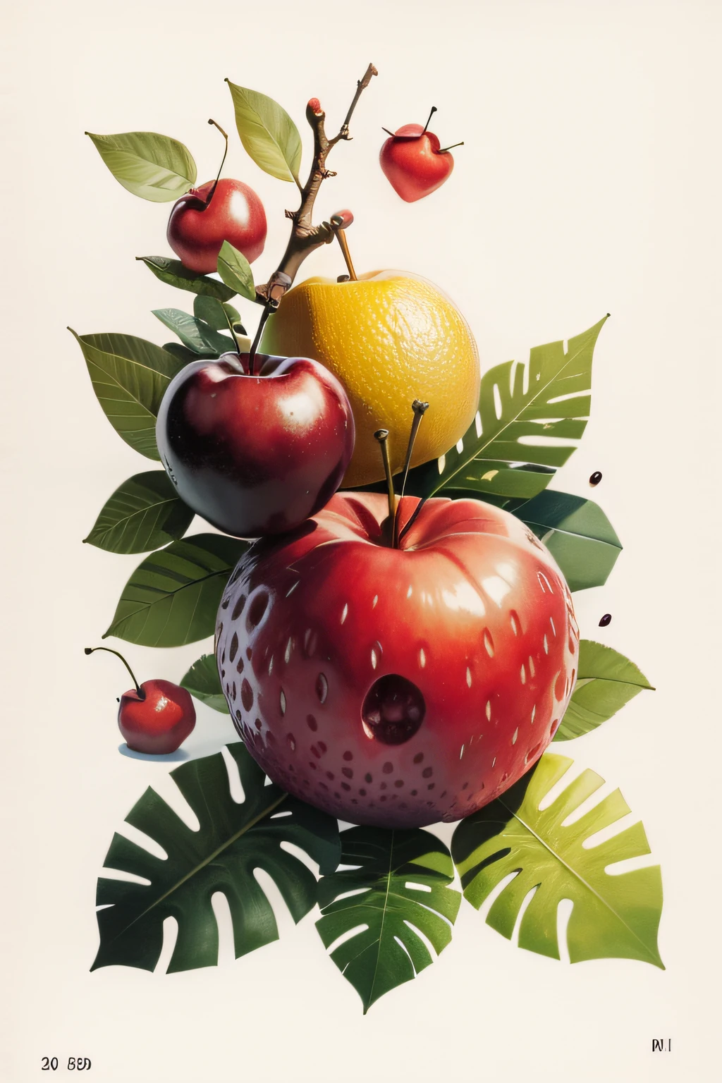 A fruit，cherrie，illustration