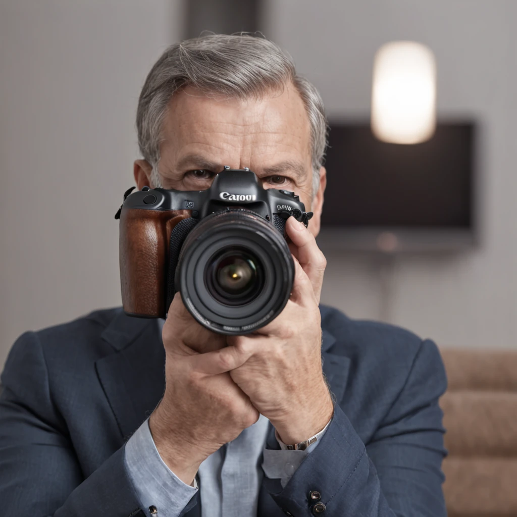 social man sitting presenting tv show