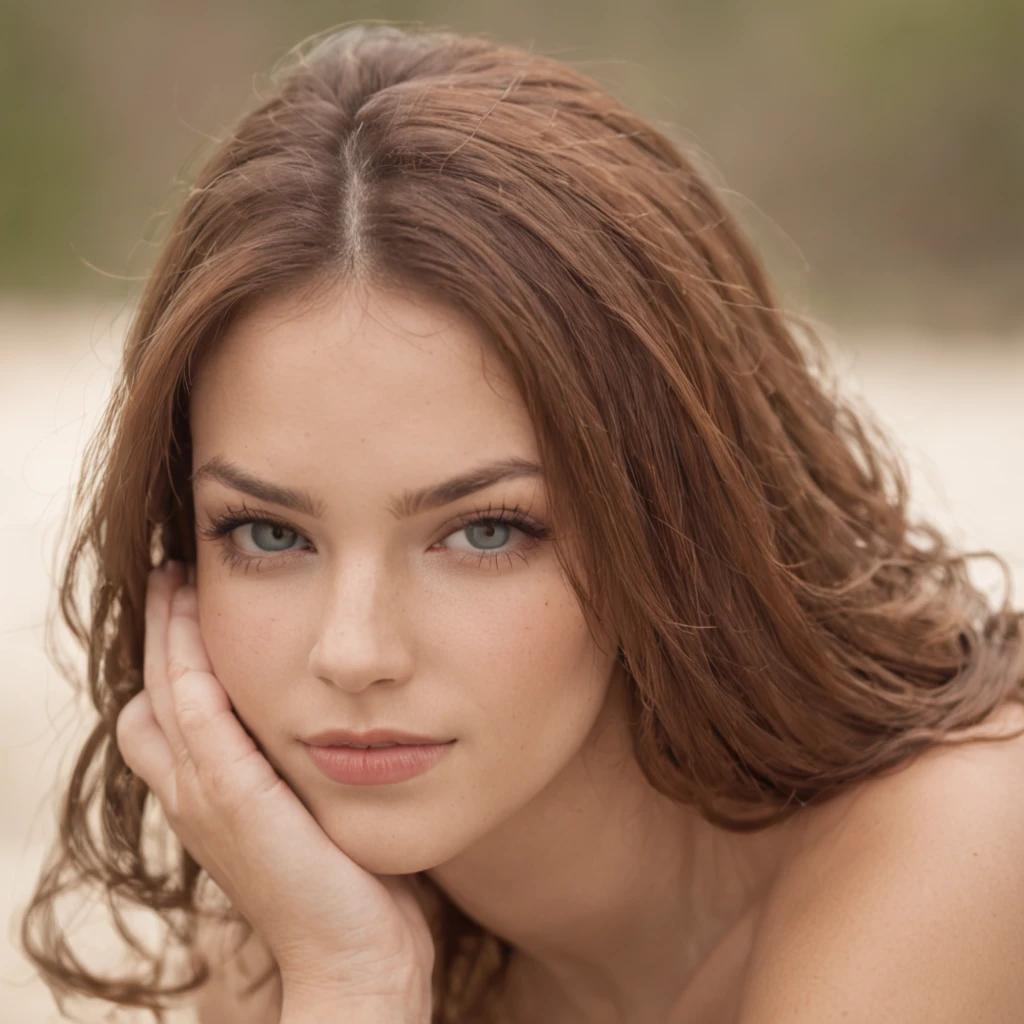 americana, loira, olhos vermelhos,, cabelo longo, wearing bikini, sorrindo, rosto molhado com esperma