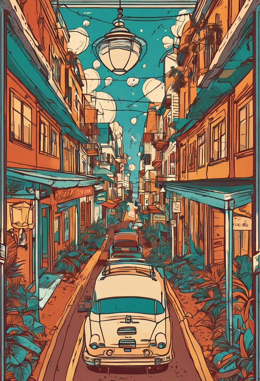 plano de fundo, noite, interior do nordeste de Pernambuco, estrada de terra, Antique bus, homem com sapatos pretos, dress in white pants and suit, and leather hat, and suitcase in hand.