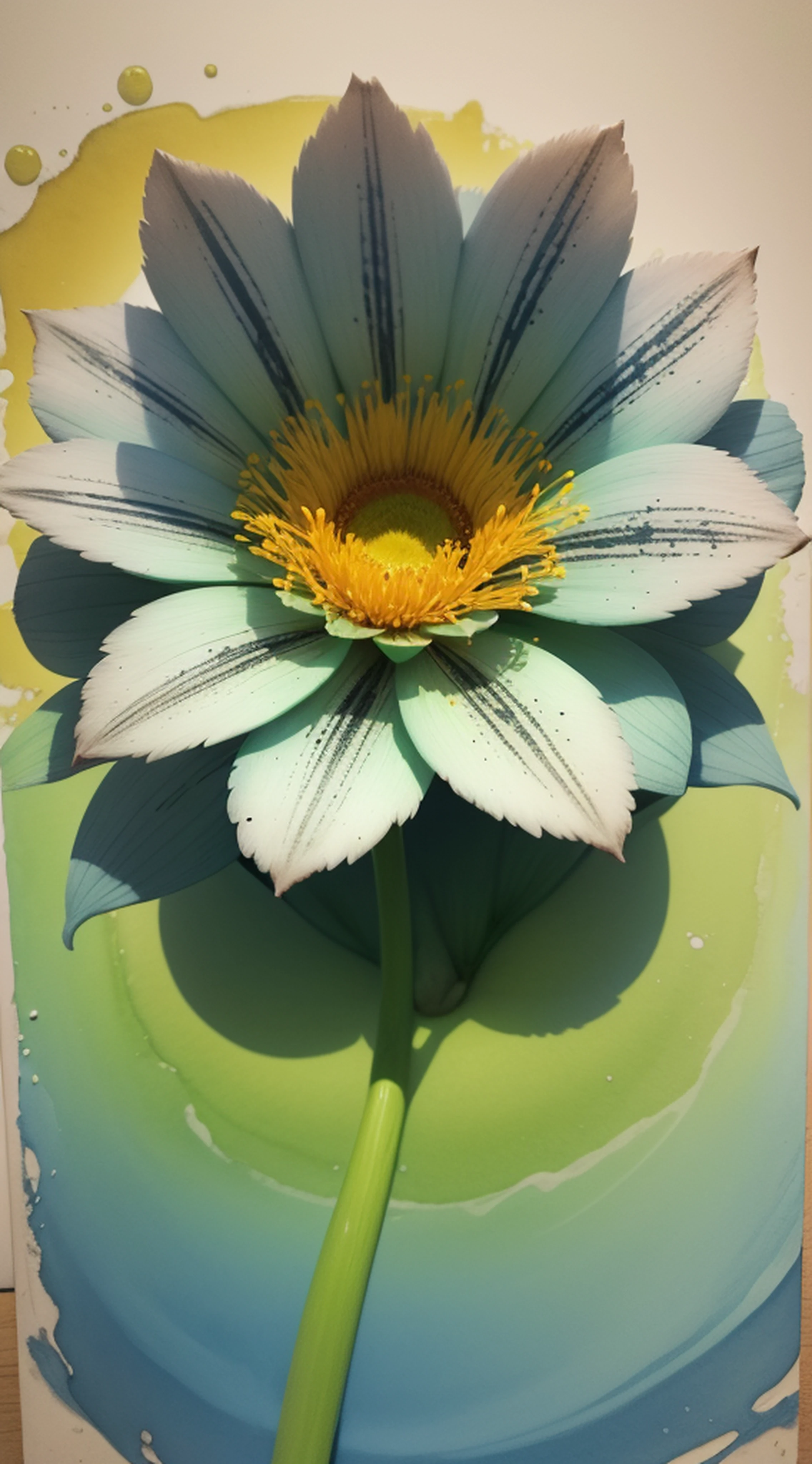 3d aquarela flores abstrata,fundo escuro,high resolution,alta qualidade,colorido,verde,vermelho,azul, flores