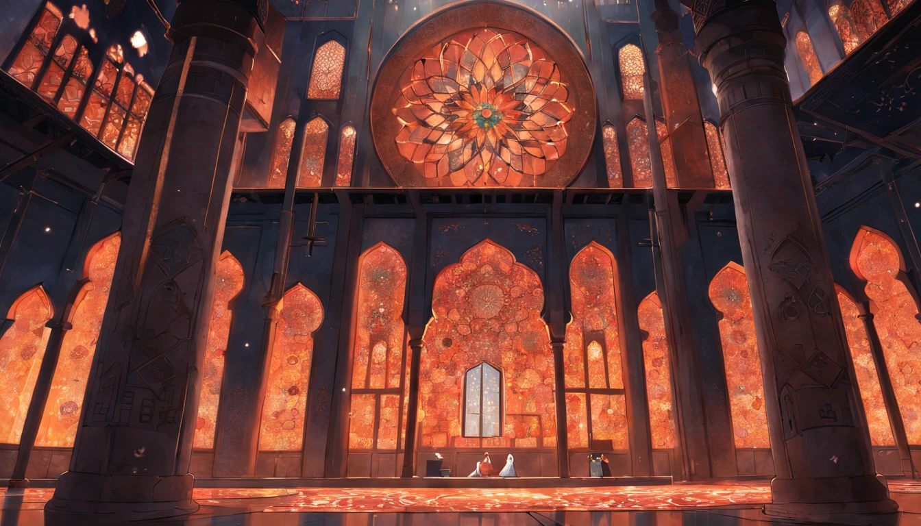 Illuminated room from the Abbasid era