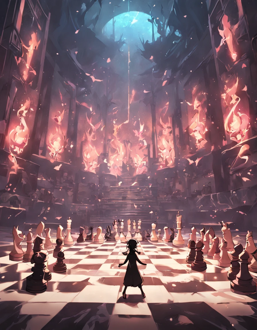 Look down at a Go game,The of Black Chess is in the shape of a cat,The pawns of white chess are in the shape of birds。