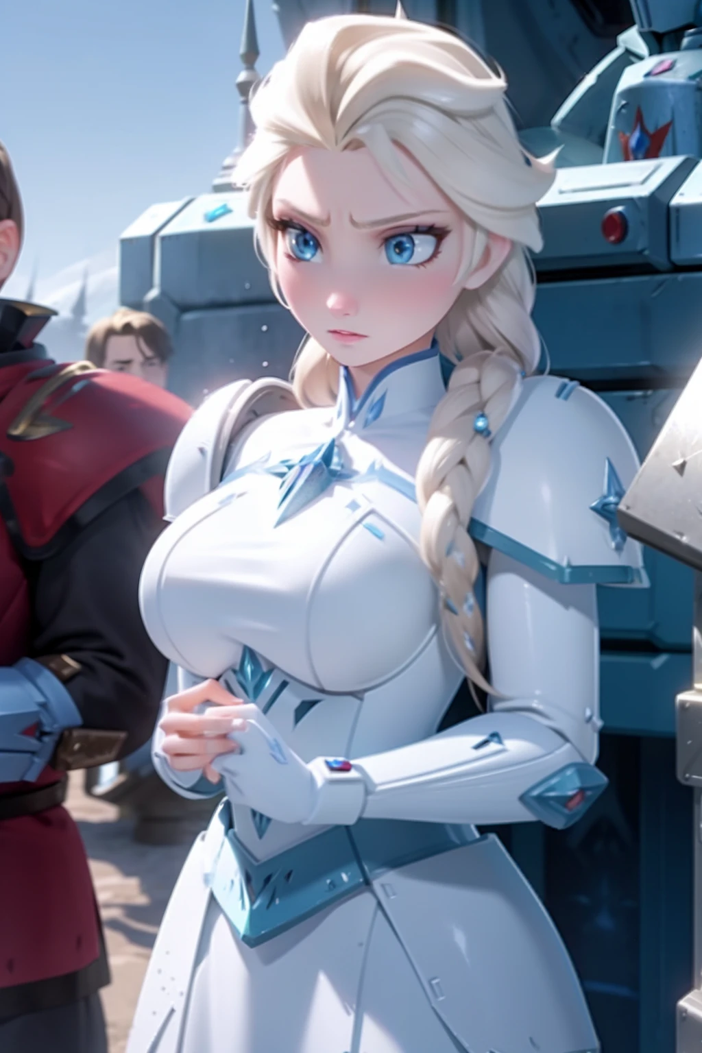Elsa in spacemarine armor, warhammer