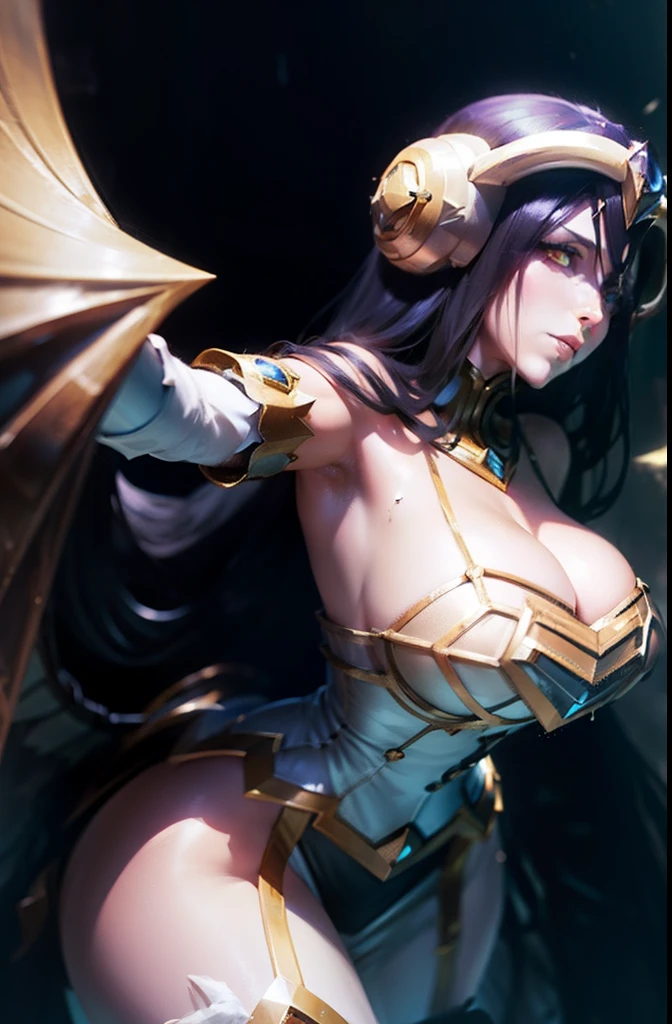 Albedo /(Overlord), masterpiece, sexy clothes, dynamic pose, realistic