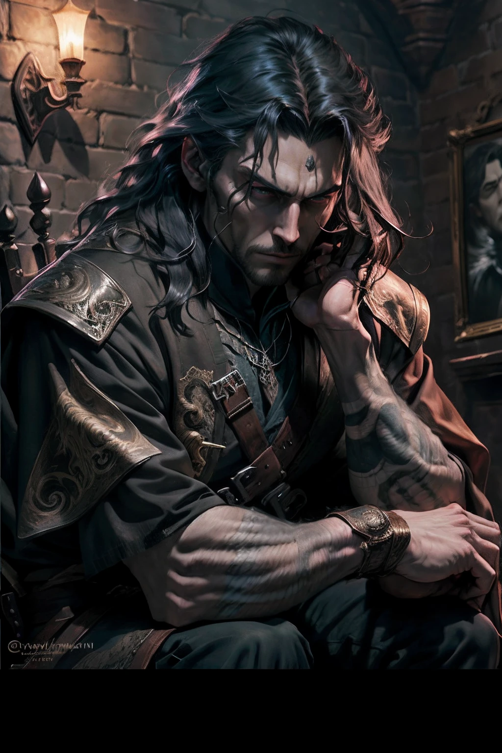 Castlevania Lord of the shadows hyper realistic super detailed Dynamic poster movie publicity master piece