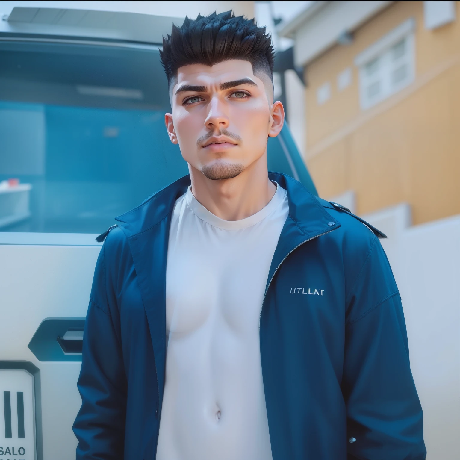 Change hair style ,faux hawk , ultra realistic