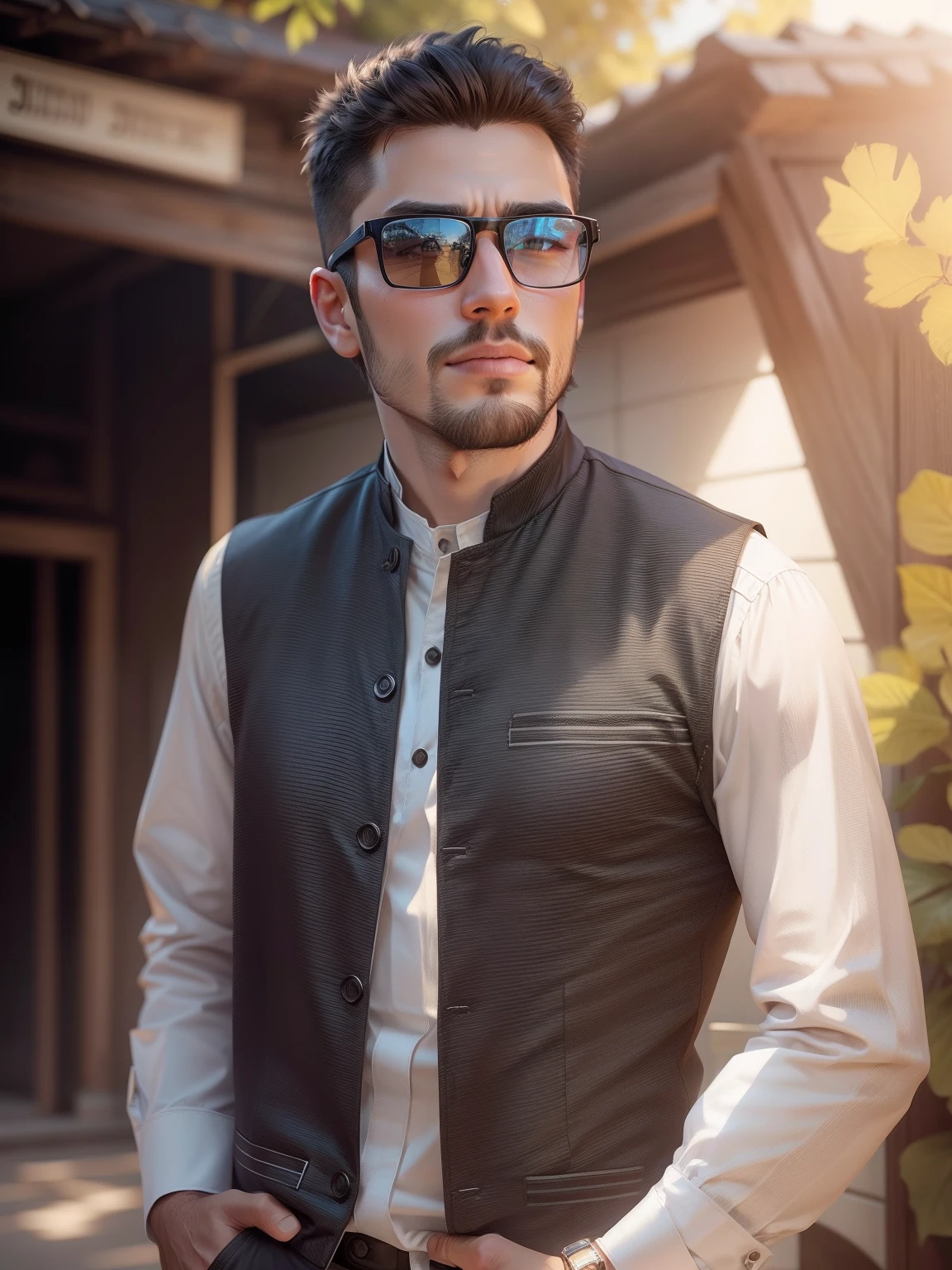 Change background realstic face and handsome person