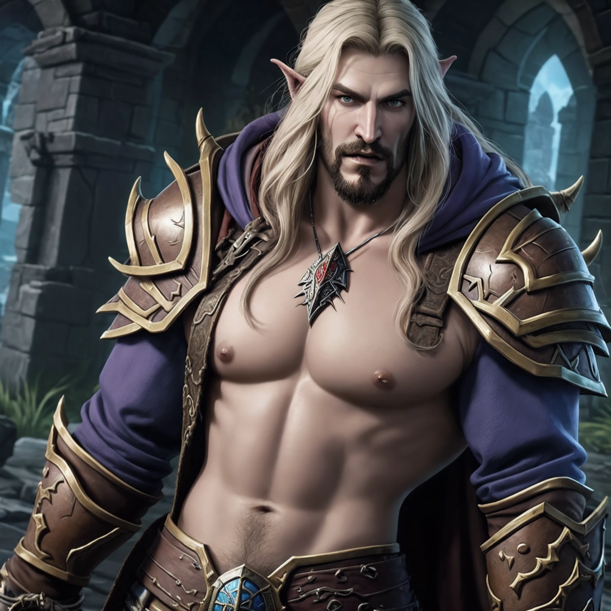 Menestrel brincando com facas, Warcraft, RPG, castlevania, corpo esguio