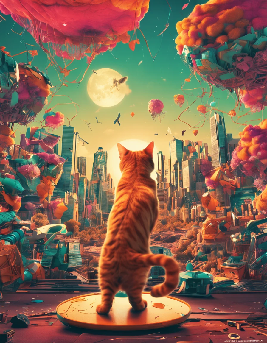 Cat endangers the environment creative poster