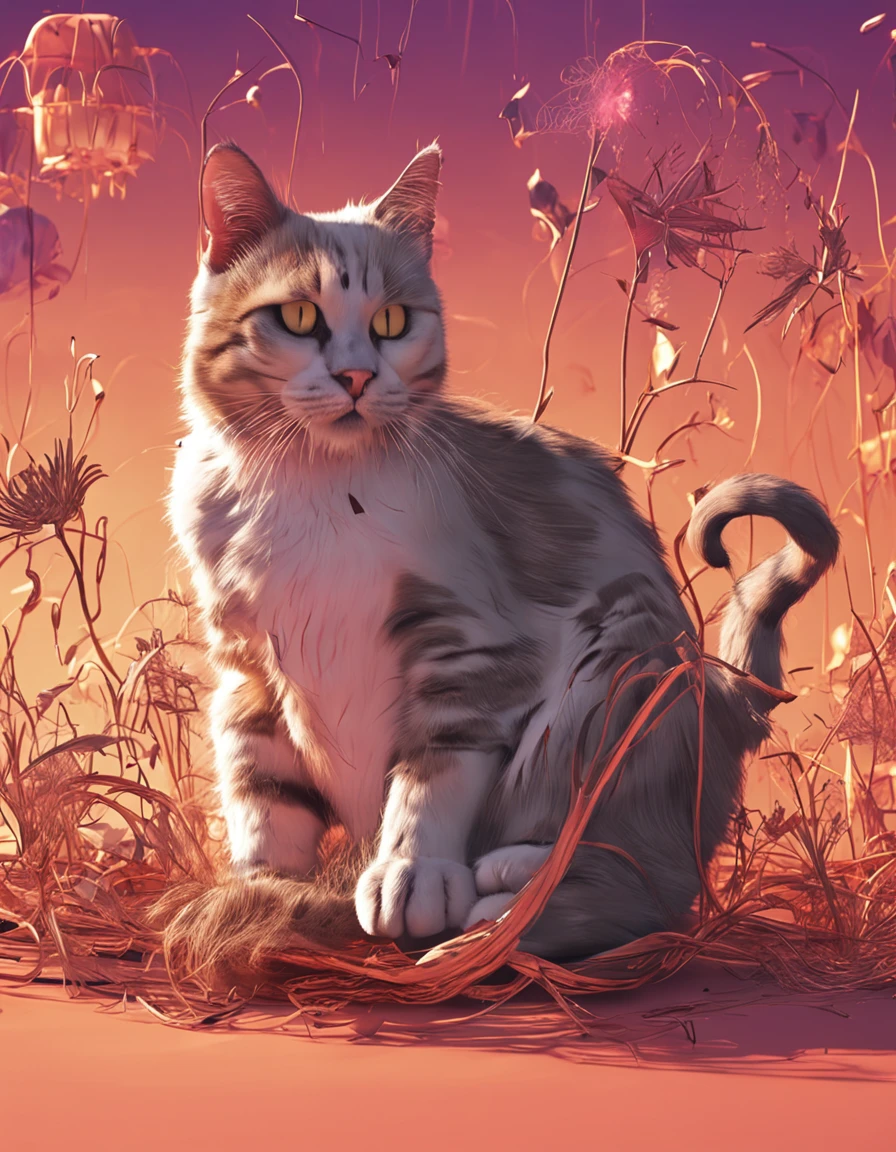 Cat endangers the environment creative poster