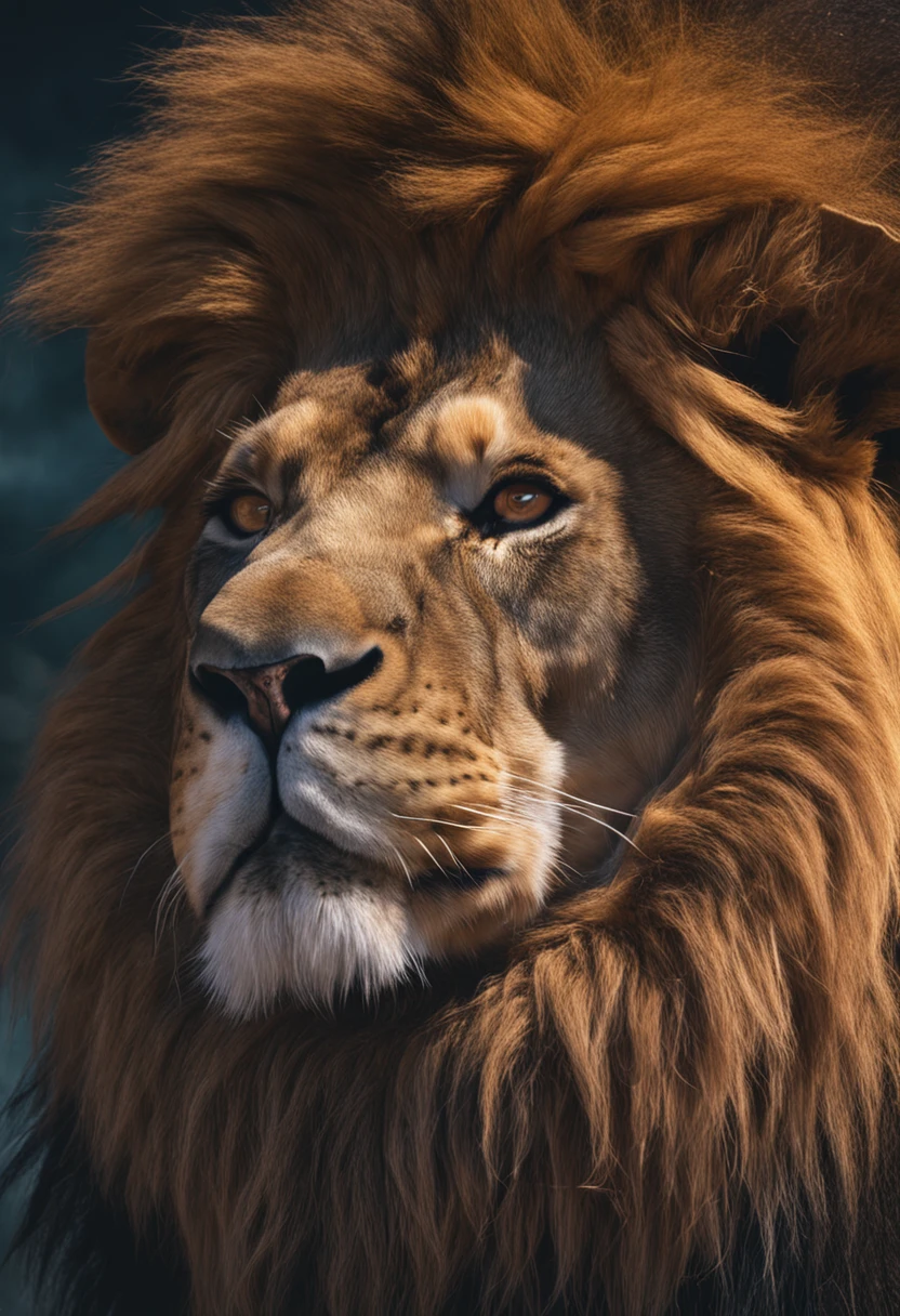 Realistic lion face tribe of judah