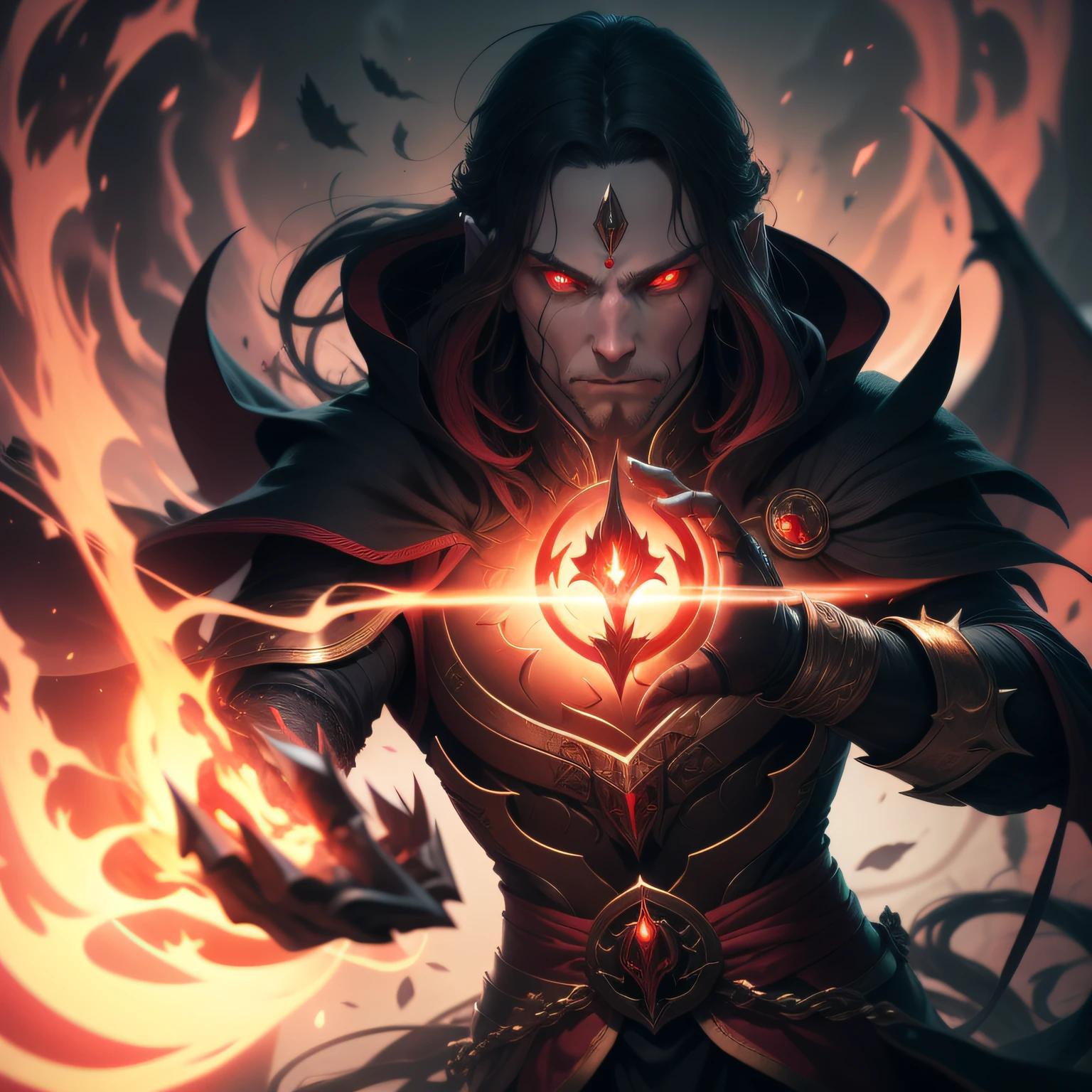 A closeup of a demonic gauntlet with red eyes,(manopla : 1.5) O Senhor das Trevas Sauron, apprehension of darkness!!!, Retrato de Sauron, Sauron, O Rei Lich, Dark Sword in Ares' hand, no estilo da arte da fantasia sombria, arte de estilo fantasia escura, LICH REI, Senhor de Cinder, arte dnd fantsay, Asa da Morte(icone de jogo),(icone de uma manopla),(luva)