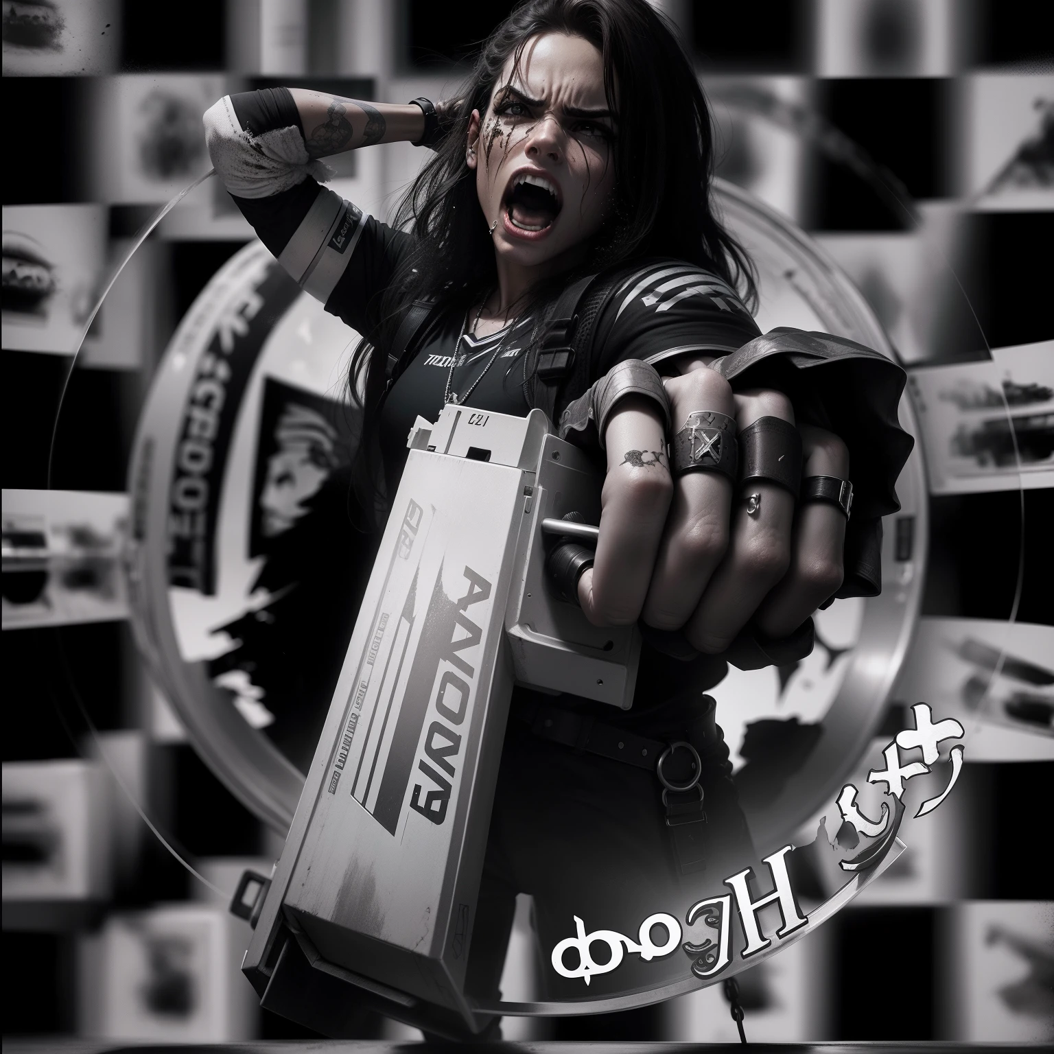 Deixe minha imagem em 4k, com um estilo agressivo
