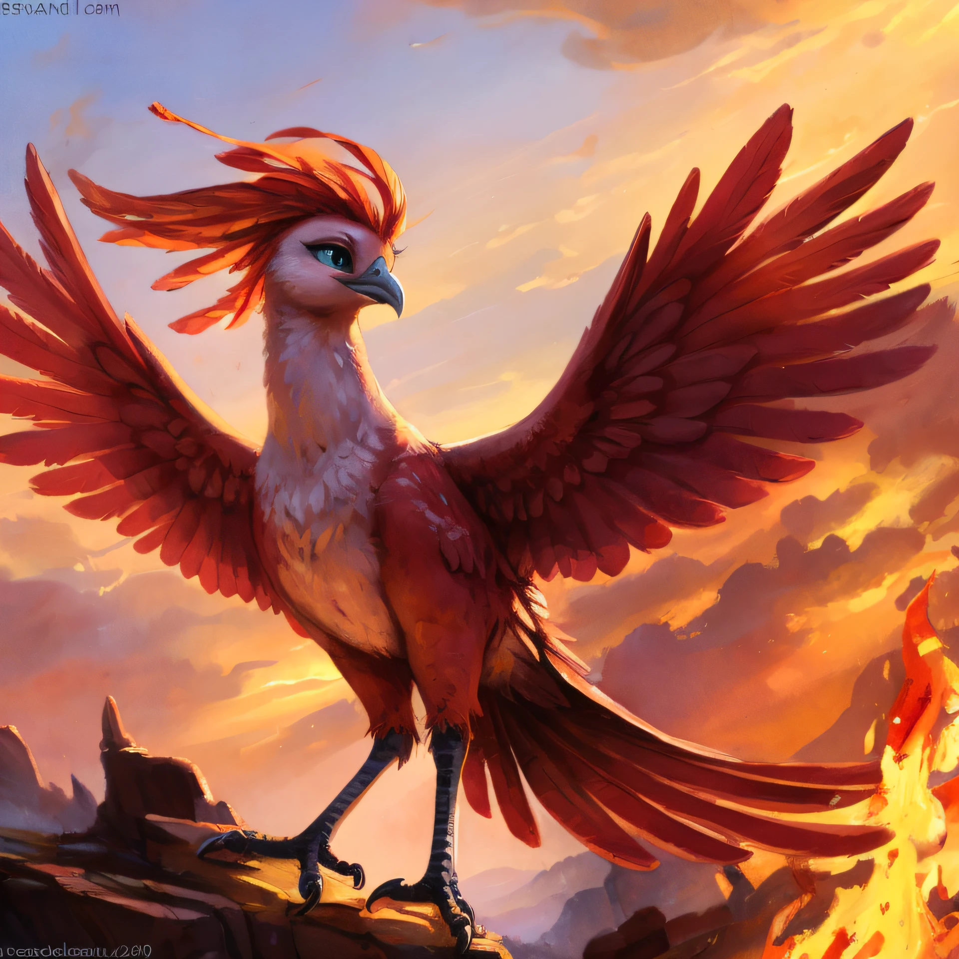 Author: kenket, Author: totesfleisch8, (Author: Thebigslick, Author: Silverfox5213:0.8), (by syuro:0.2), (full body shot), The body of a feral bird, Detailed and extremely fluffy body fur, fluff, Masterpiece, l Detailed background information, Happy, (uploaded on e621,8K, RAW photo, High Resolution,high quality), ((Masterpiece)), woman's, (frontal view), (Cinematic lighting), Backlighting, (shaded), (Simple gradient background), Author: Dagasi, (Author: personalami), [by ruan jia], Fluttershy, pink hair, turquoise eye color, (Fluttershy|phoenix:1.1), flying, wings, Fire Wings, full length, claws, (Bird's beak), (phoenix), large wings, fiery hair, splash art style, monster, feathered wings on its back, long hair, birdy, [cropped shot edges], birdy legs, flapping wings,