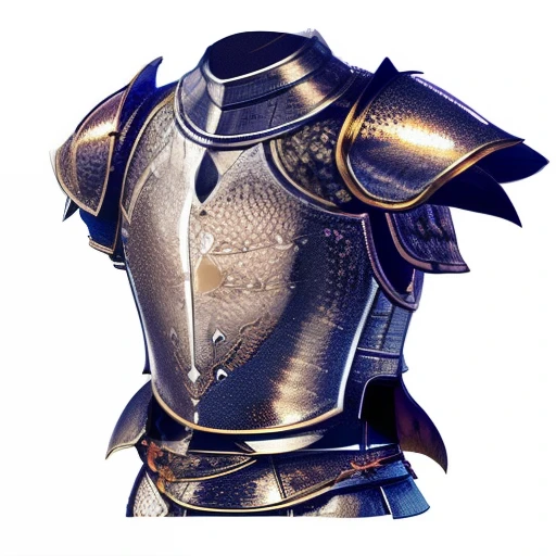 um close up de uma armadura de metal com uma corrente sobre ela, armadura pesada do peitoral, armadura intrincada de prata, peito blindado de placa masculina, ornate steel armor, armadura de chapa pesada, armadura brilhante, medium armor, armadura grossa, Blindagem de placa, armadura de prata detalhada, chest plate, armadura usada de batalha, armadura de filigrana, armadura ornamentada, armadura chapeada, armadura ornamentada