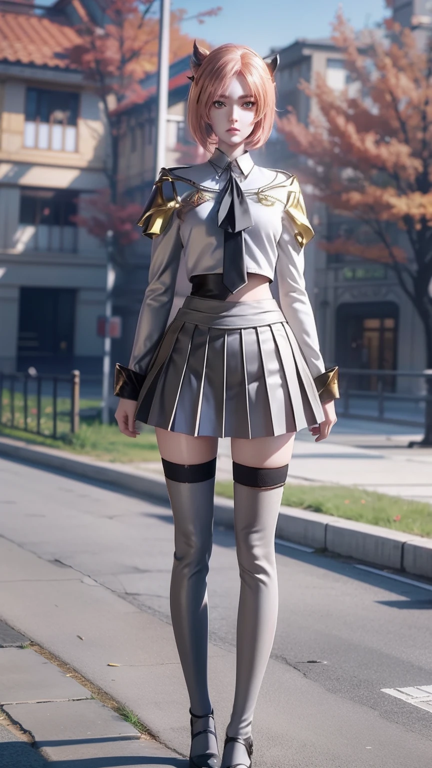 Arad woman posing for photo in short skirt and white shirt, Surrealism female students, Surrealism female students, Realistic schoolgirl, photorealistic anime girl rendering, thighhighs and skirt, 3 d anime realistic, small curvaceous loli, wearing skirt and high socks, Photorealistic anime, cute female student, Realistic anime 3 D style, female student