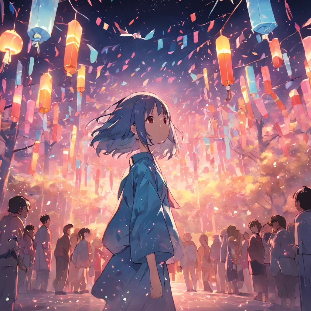 Celebrate Tanabata alone,Tease friends,Solitude,Funny,Monotonous colors