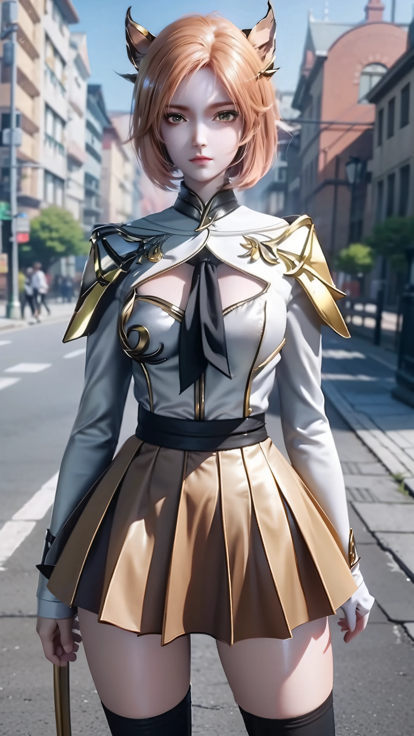 Arad woman posing for photo in short skirt and white shirt, Surrealism female students, Surrealism female students, Realistic schoolgirl, photorealistic anime girl rendering, thighhighs and skirt, 3 d anime realistic, small curvaceous loli, wearing skirt and high socks, Photorealistic anime, cute female student, Realistic anime 3 D style, female student