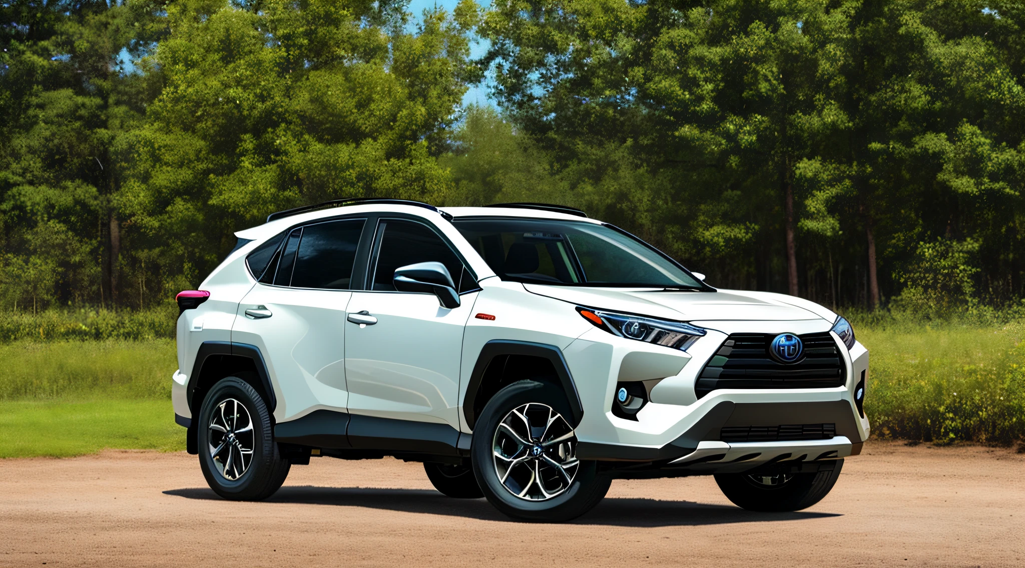 "realistic hyper-realistic rendering of a 2024 Toyota RAV4 -- auto" --auto