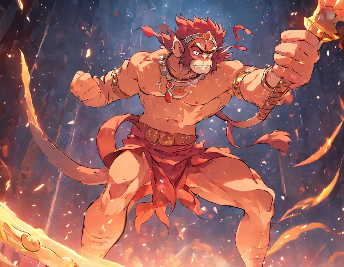 hanuman wielding a mace