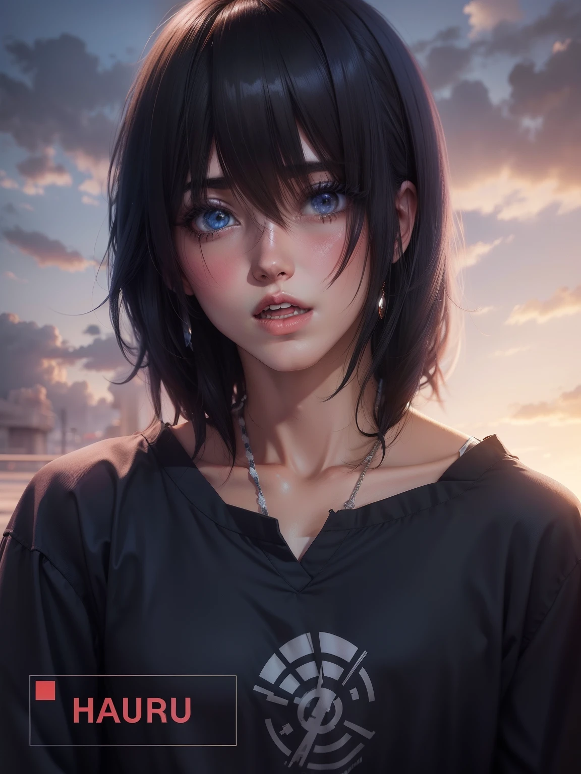 anime,Blusa branca
