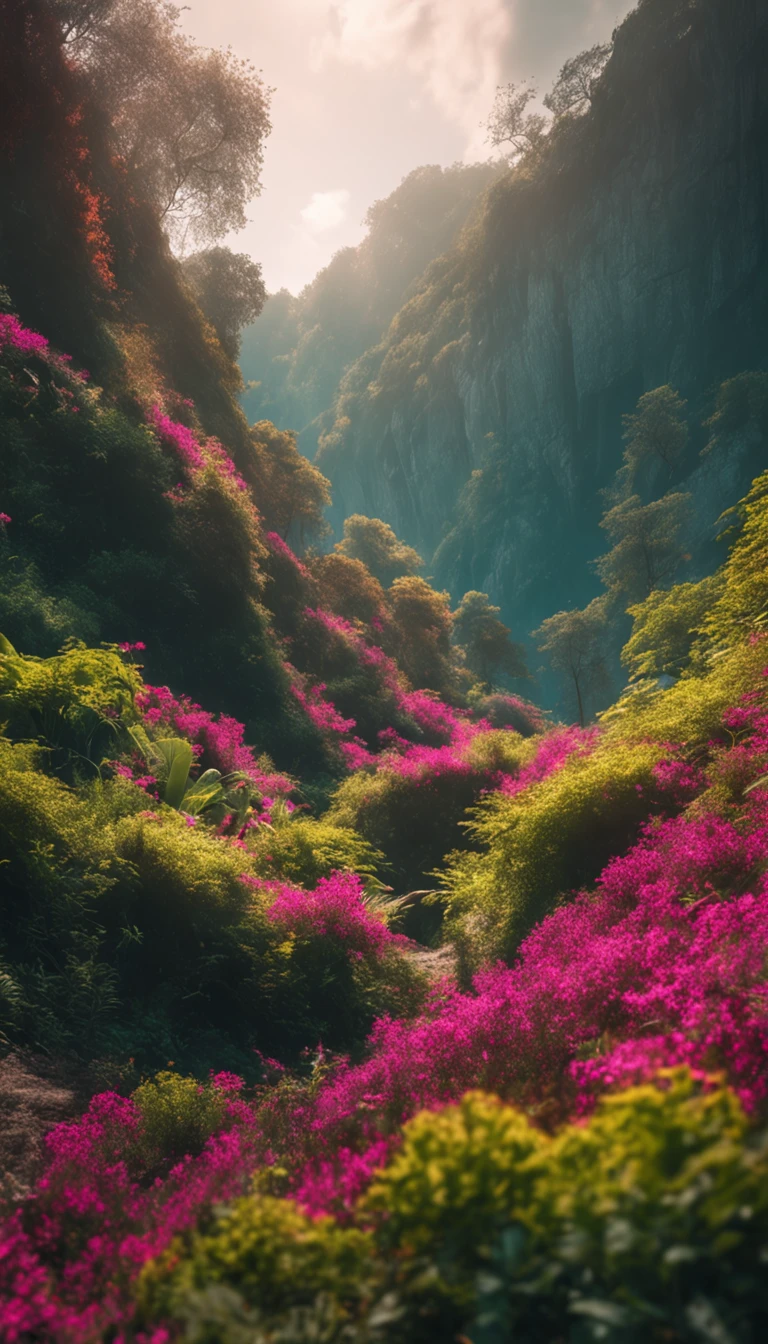 "afared many people seen from behind in a lush forest:1.2, right lighting:1.2, dynamic low-angle view:1.2, high level of detail:1.2"
