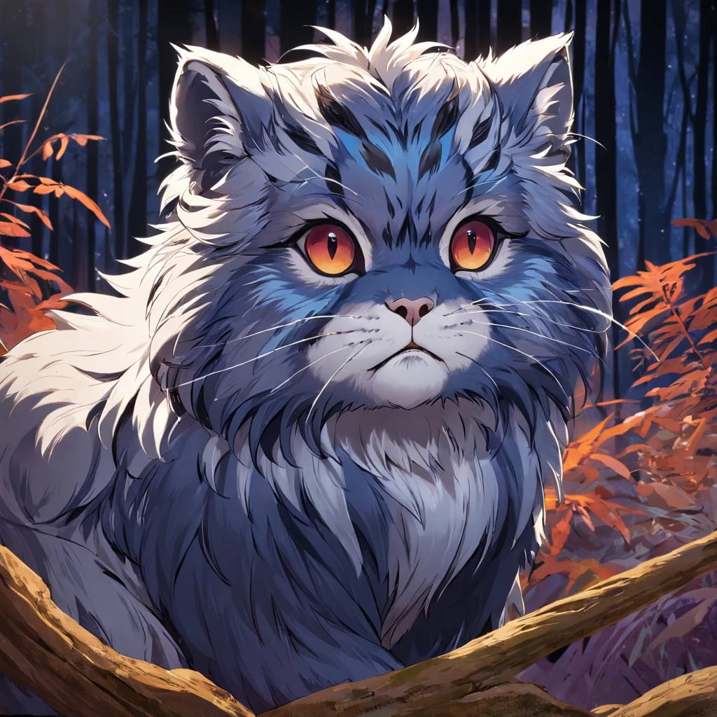 Pallas Cat, shapeshifter, shifting colors and fur patterns, best quality, masterpiece