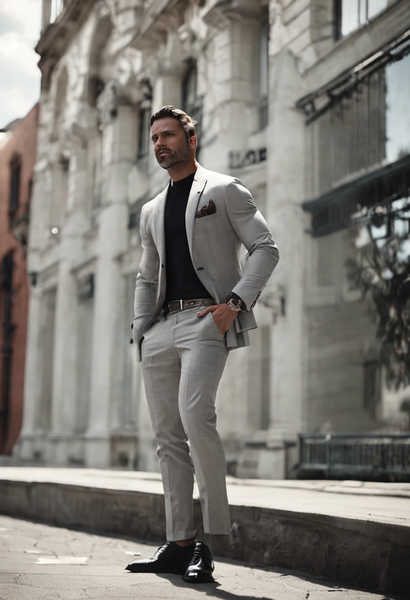 Arafed man in white shirt and black pants standing in a room, Ropa a medida, pantalones grises y zapatos de vestir negros, Atractivo masculino de alta costura, traje formal, Hombre delgado con piel negra, calvo, Macho bonito, Proporciones masculinas, Hermoso y elegante, pantalones de traje negro, Modelo masculino, modelo posando, con un traje de negocios puesto, Hermoso y atractivo