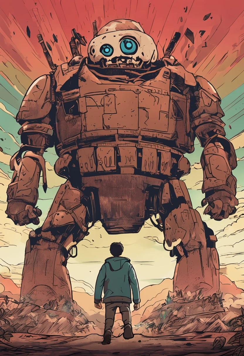 make me a movie poster in the style of studio ghibli featuring eren yaeger from attack on titan