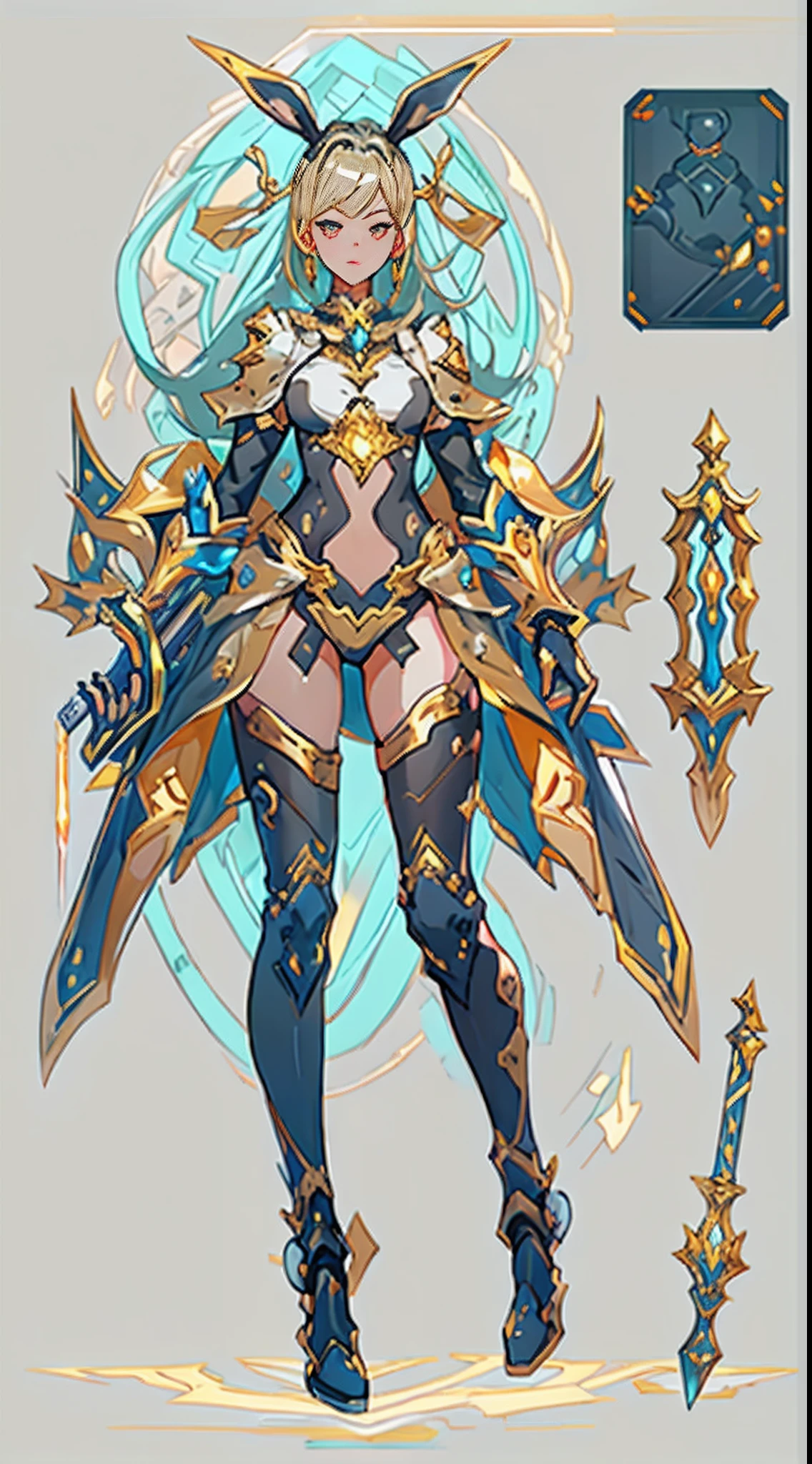 There was a woman with a sword,Wearing tights, Neil inspired, The Opai of Biomechanics, OPPEIN PROPORTION, Full body fairy,Queen, pixiv 3dcg, The Goddess of Sorrow, Neil:Automata inspired,, guweiz masterpiece, She holds a long stick