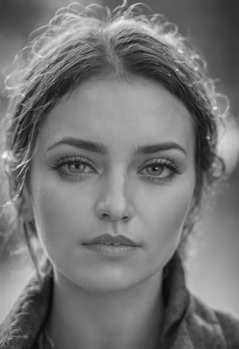 Stoicism Artistic portrait photography 8k, gotas de chuva , black and white artistic photo, Sensual expression, retrato emotivo, fechar para cima, retrato, lente macro, 100mm 1.8, dramatic pose, retrato premiado, Cristalina, micro-detalhes, retrato