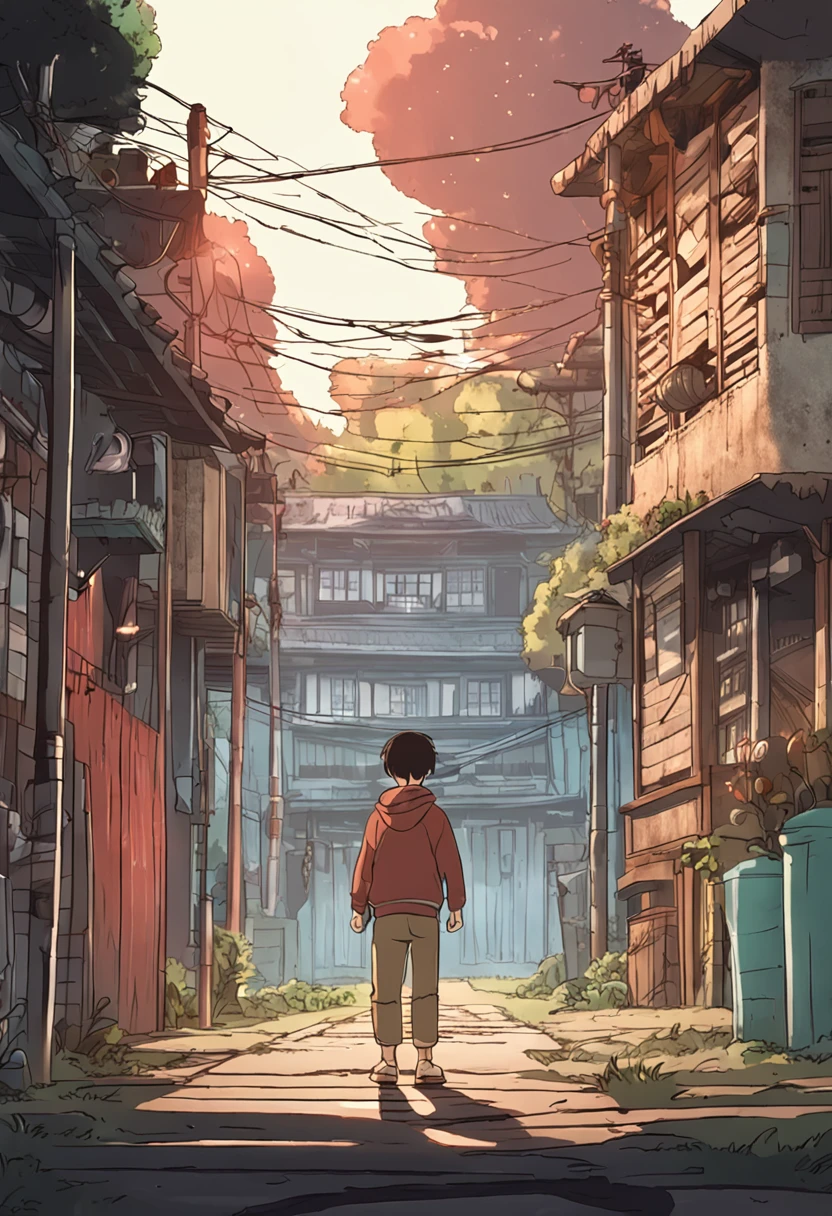 make me a movie poster in the style of studio ghibli's spirited away featuring eren yaeger from attack on titan