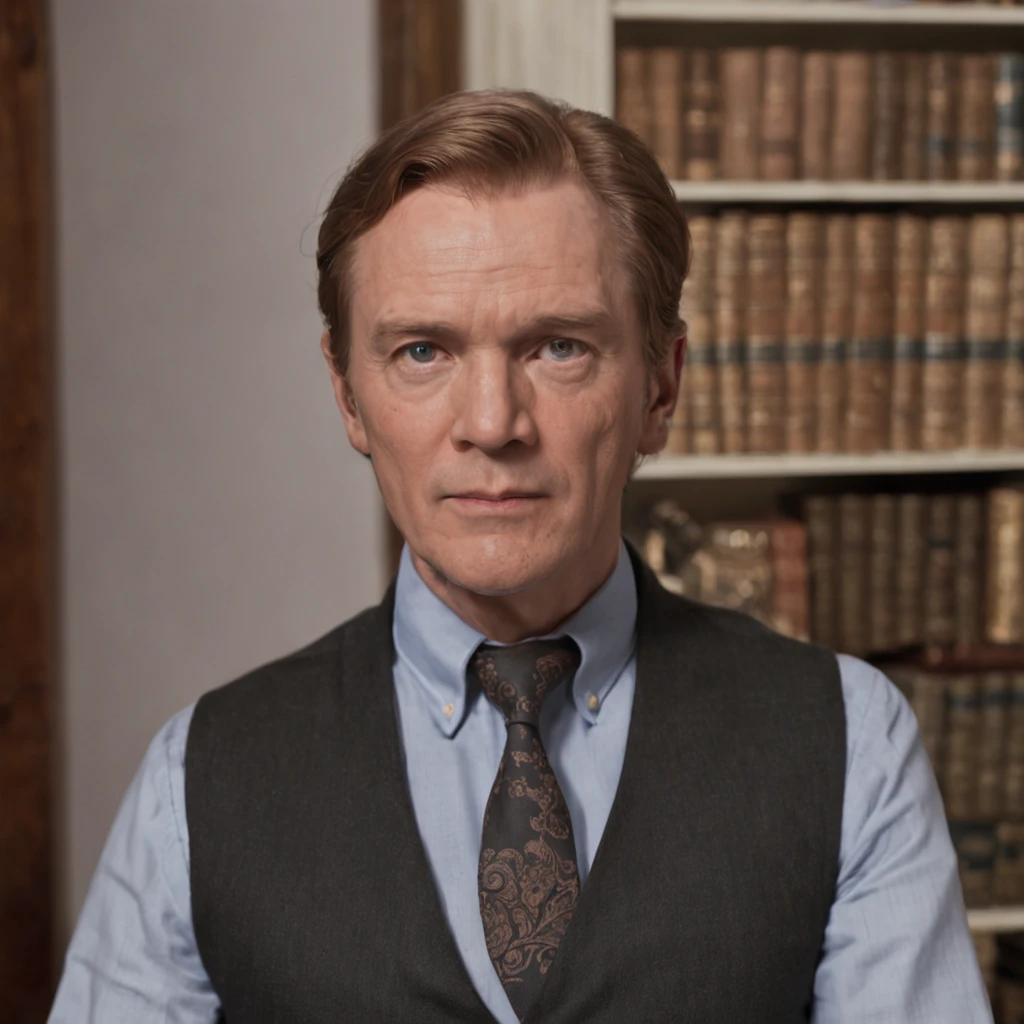 (Professional 3D rendering:1.3) de (Realistic:1.3) "Ed Warren is a striking and imposing looking man. He is tall, with an imposing height of around six feet. His posture is straight and confident, suggesting the presence of someone who has faced many challenges throughout his life.
His face, aged by experiences and countless paranormal investigations, displays deep expression lines that tell stories of battles against supernatural forces. His eyes are piercing, revealing a mixture of determination and wisdom accumulated over the years.
Ed dresses conservatively, usually wearing classic-cut dark suits. His style evokes a timeless elegance, with well-fitting ties and polished shoes that add a touch of sophistication to his presence.
In the background is a backdrop that captures the essence of his life as a paranormal investigator. One can see a brightly lit living room filled with mysterious objects and artifacts collected throughout his numerous investigations. A shelf displays a collection of ancient books on the occult and supernatural phenomena, while a display case features strange objects and protective amulets.
Ed Warren is at the center of this scenario, radiating authority and confidence, ready to take on any challenge the paranormal world may throw at him."