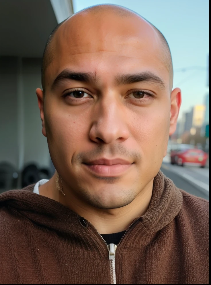 Man with a bald head and a zippered sweater, Cristiano Orrillo, Retrato de Danny Gonzalez, Joel Torres, foto de perfil headshot, andres rios, taken in the early 2020s, David Villegas, victor maristane, mario martinez, foto de um homem, danilo torres, uma foto de um homem, Alex Miranda