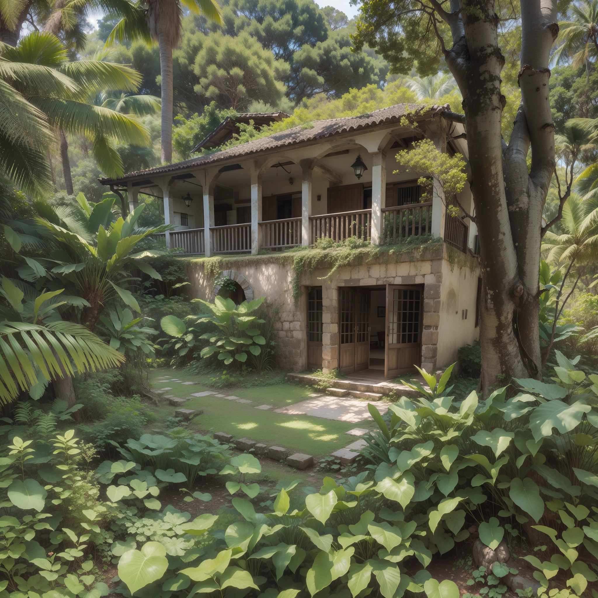 Casa de Campo no meio de uma floresta