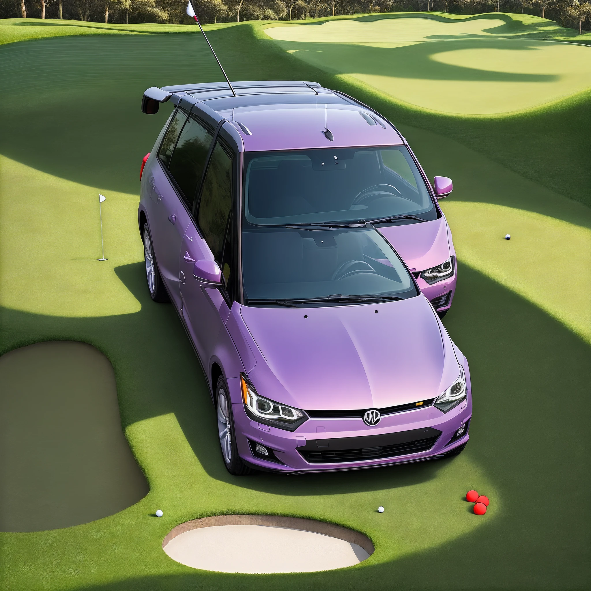 Carro Golf roxo