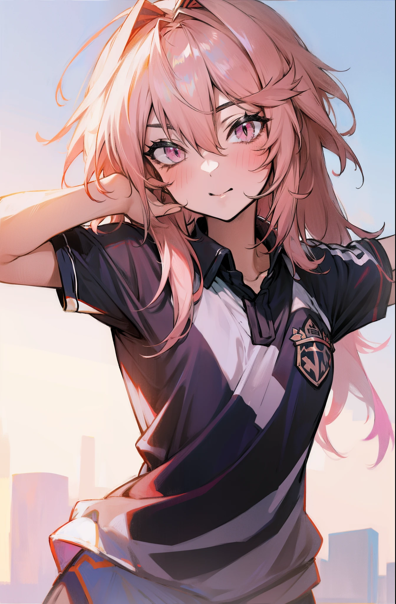 Astolfo fate , soccer uniform, (cabelo longo e vermelho)