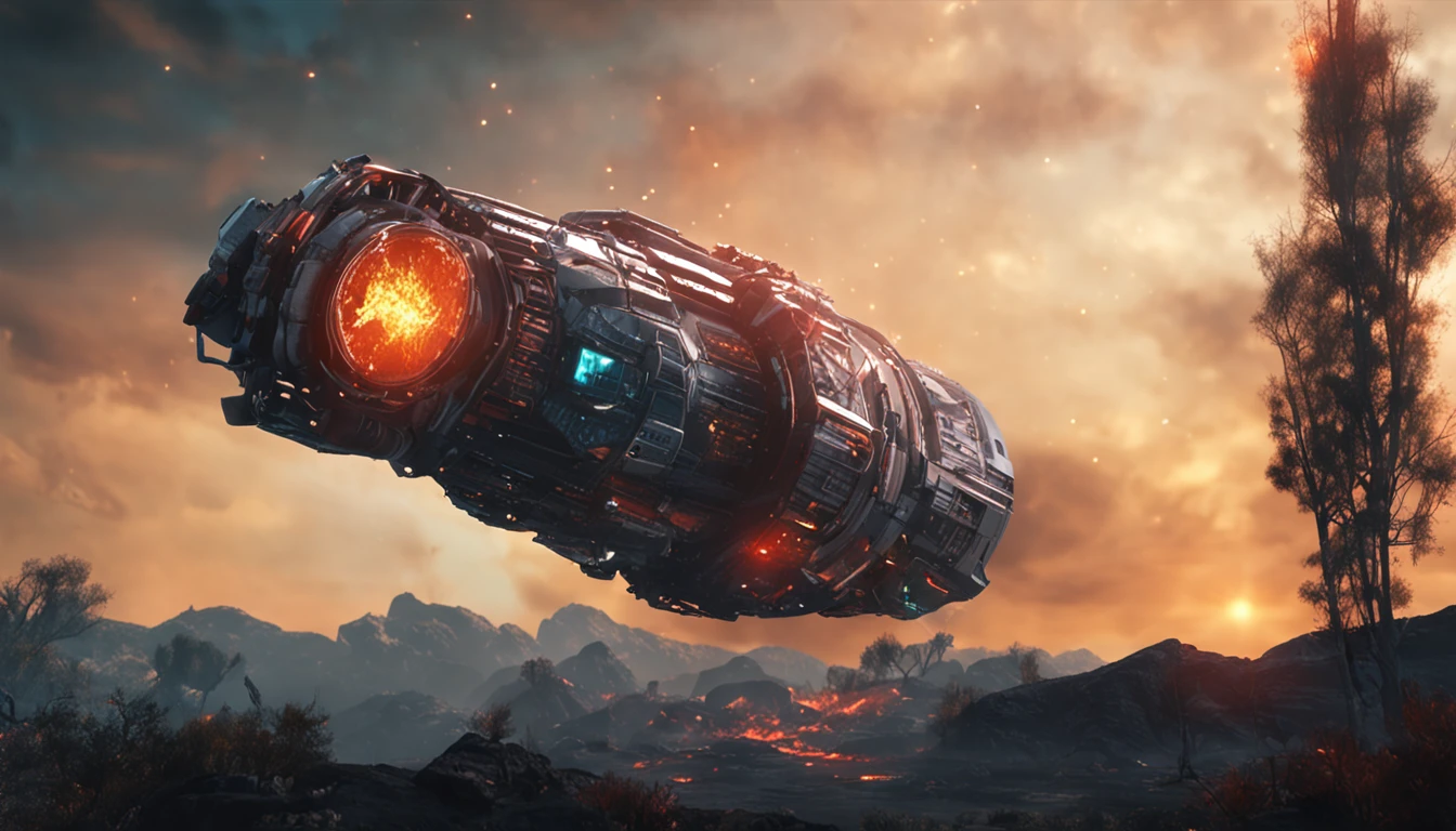 burningEvil star in the middle of solar system