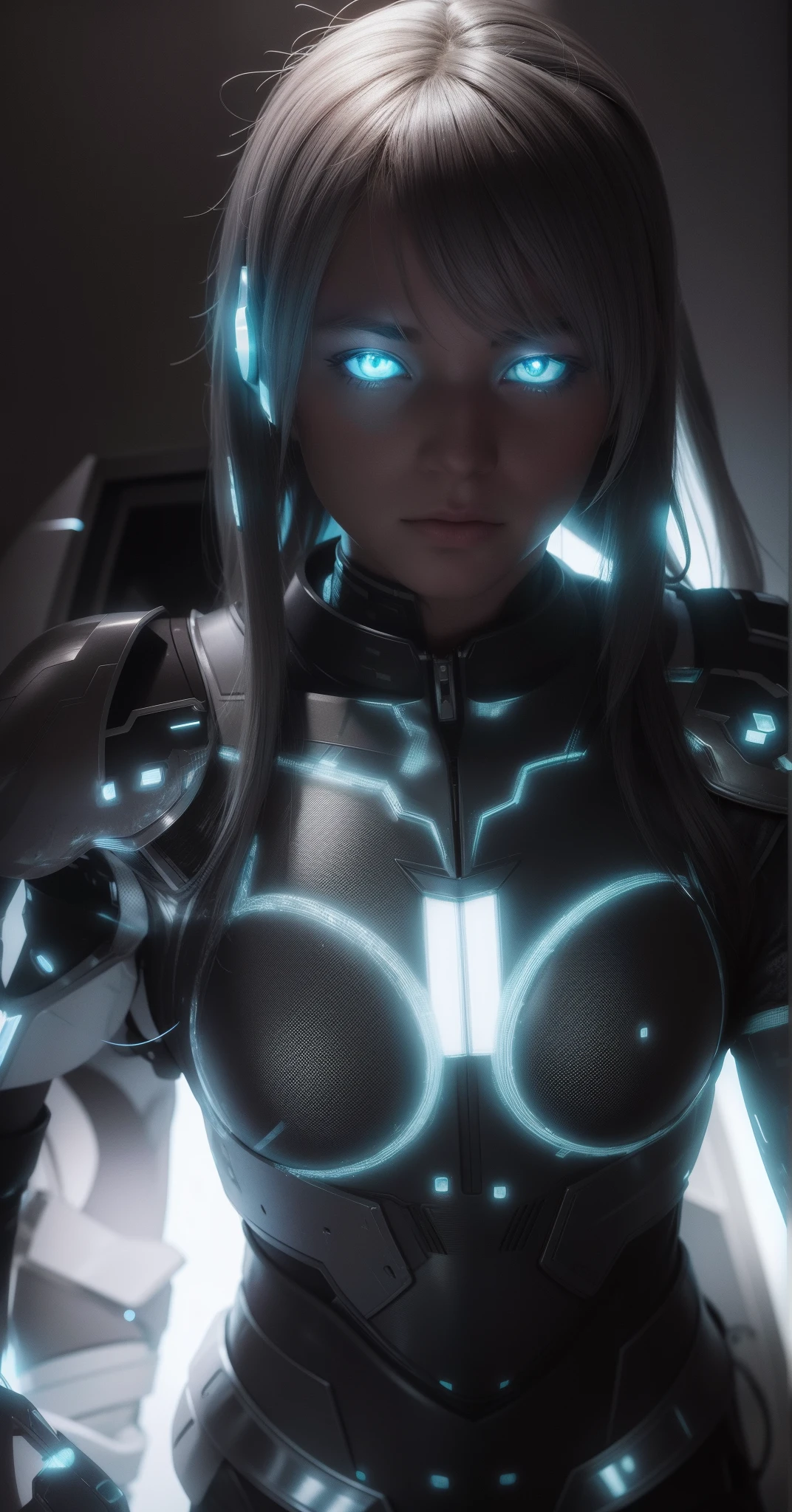 Ultra realistic, ControlNet 1 picture wearing armor from ControlNet2 picture, just like the pictures, silver white hair