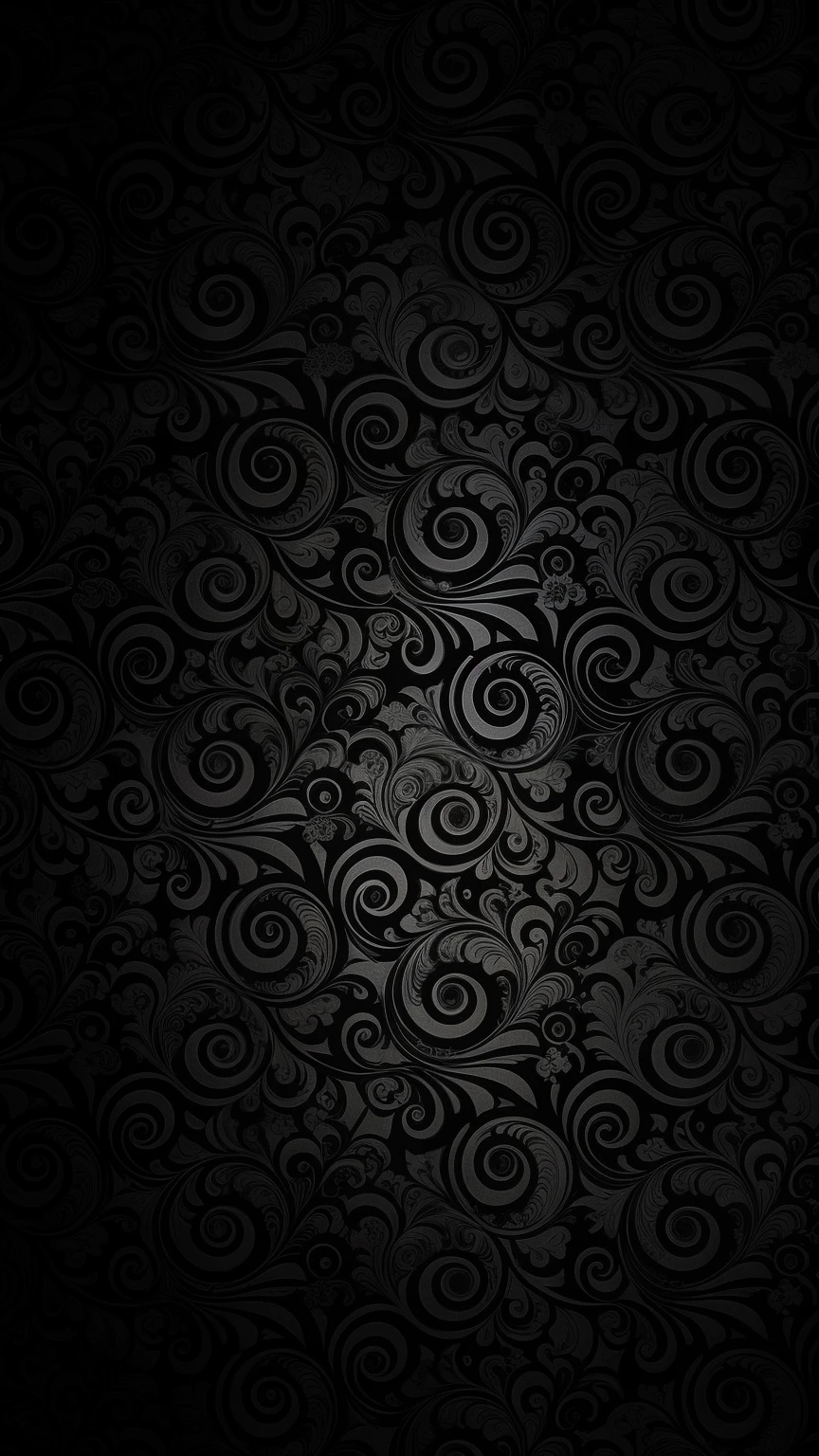 Black wallpaper with swirl and curl pattern, black background pinterest, Dark flower pattern wallpaper, phone wallpaper hd, hd phone wallpaper, Black background), black!!!!! Background, with black background, Solid black background, wallpaper for monitor, Dark wallpaper, Black background, vertical wallpaper, Wallpaper background, solid dark background, Dark black background, with black background, trending wallpaper