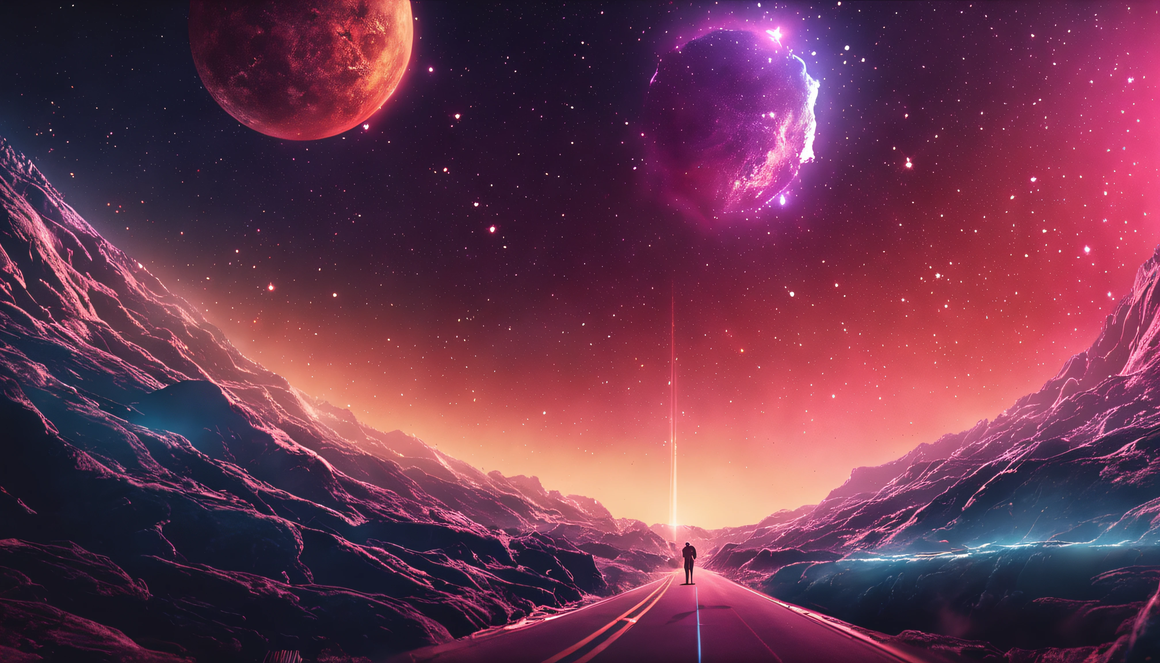 burningEvil star in the middle of solar system