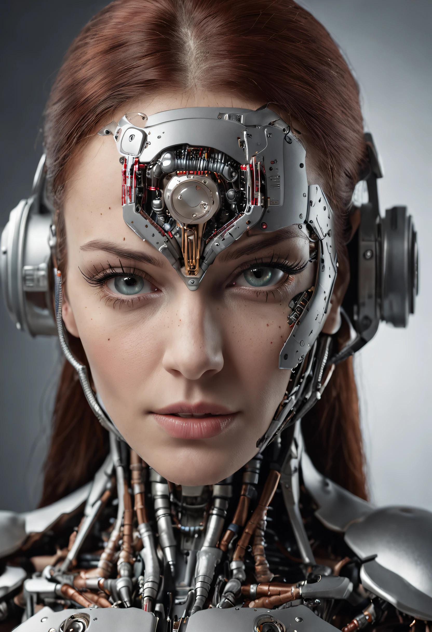 female cyborg, cybernetic body parts