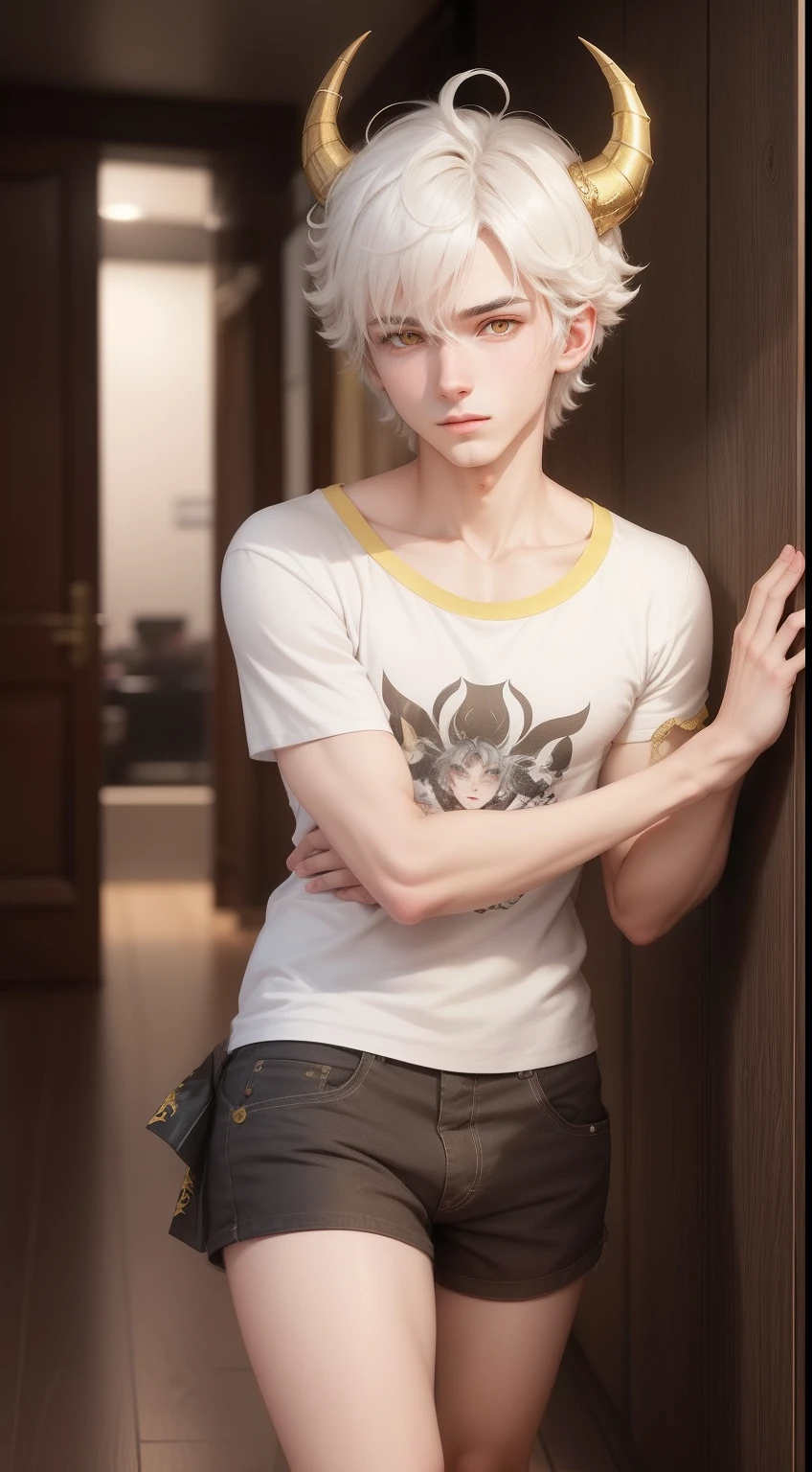 ((top-quality、in 8K、masterpiece:1.3))、foco nítido:1.2、Beautiful teen asian girl in Perfect Style:1.4、a blond、small tits、(natural soft light、City Street:1.3)、Highly detailed facial and skin texture、A detailed eye、二重まぶた、short cut hair、(flat chest:1.5)、Full body、Realistic、real looking skin、Realistic texture, naked, Shorts,,no_clothes, posing,