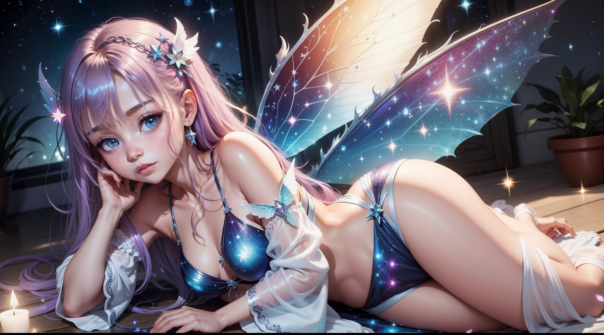 fairy wings. Night galaxy magic wings