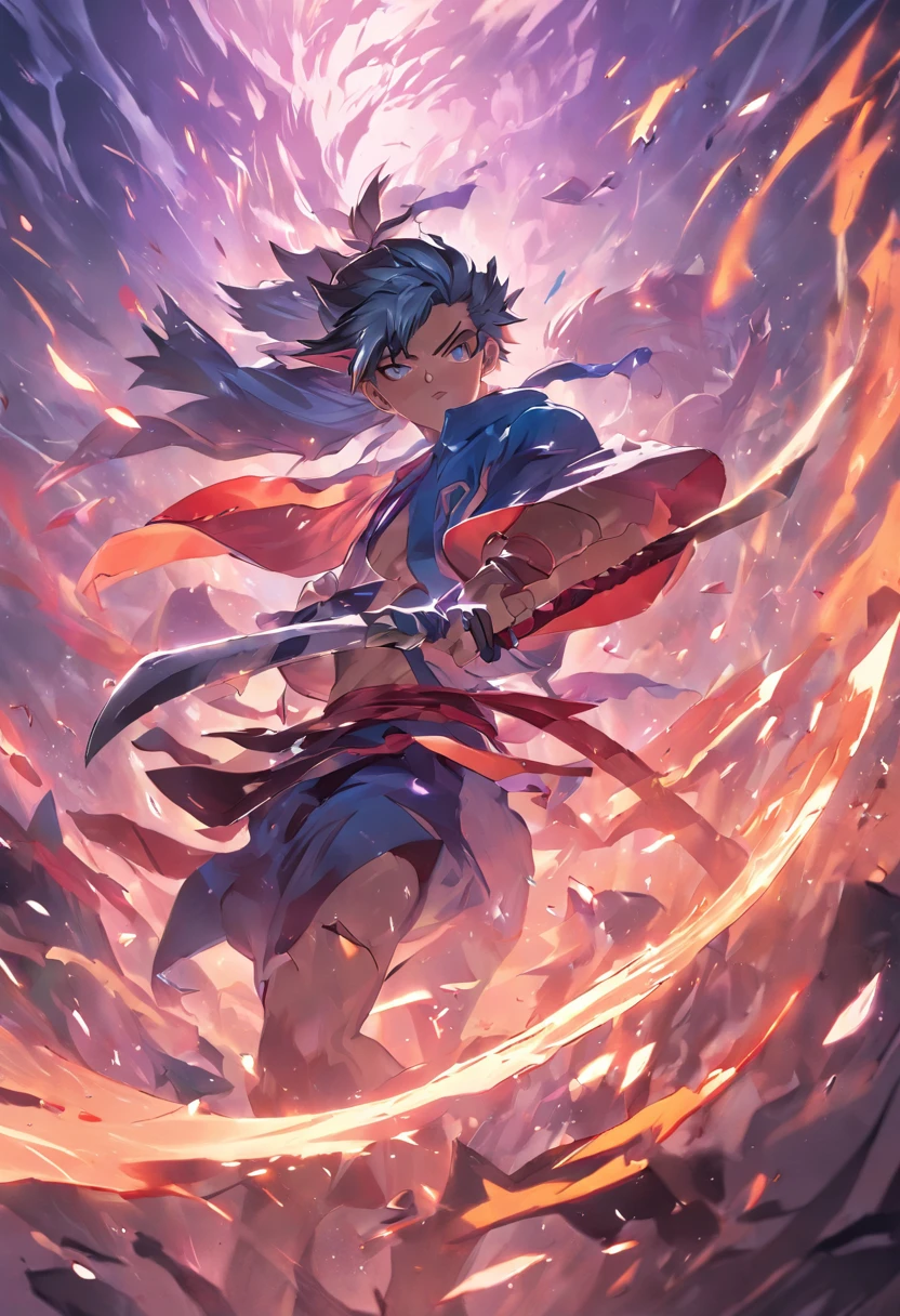 "Yasuo and Neeko in an intense battle, showcasing their mastery of the blade and nature magic.",Yasuo /(League of Legends), Neeko /(League of Legends)