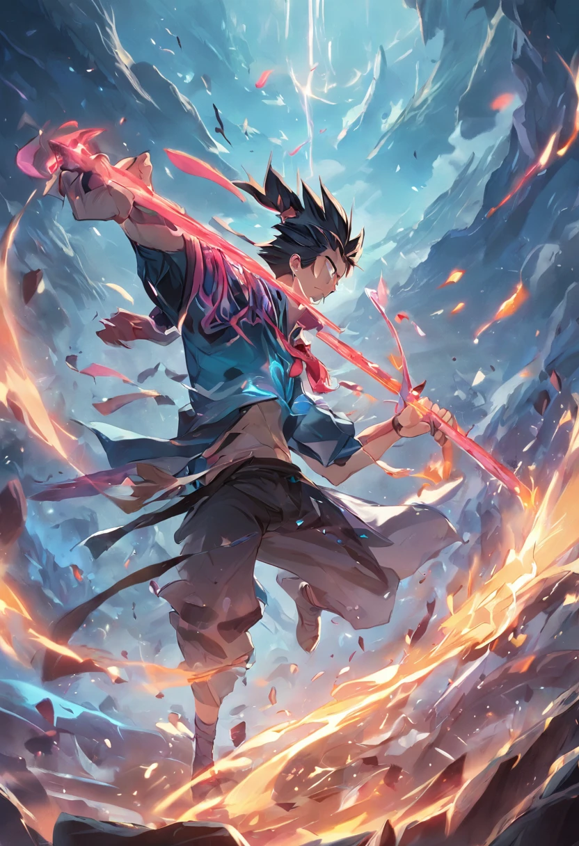 "Yasuo and Neeko in an intense battle, showcasing their mastery of the blade and nature magic.",Yasuo /(League of Legends), Neeko /(League of Legends)